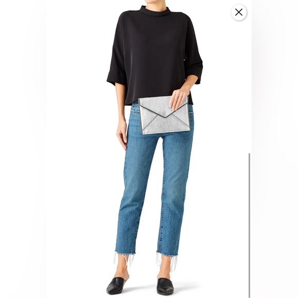 Rebecca Minkoff Silver Envelope Clutch - Picture 6 of 8